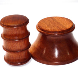 Handmdade hammer head palm gavel with striking block Mahogany
