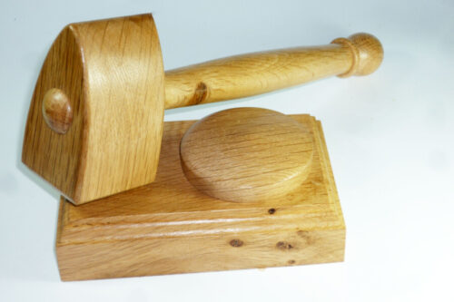 Presentation Mason's Gavel and Block English Oak