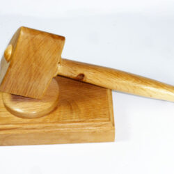 Presentation Mason's Gavel and Block English Oak