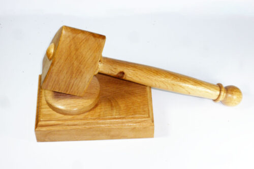 Presentation Mason's Gavel and Block English Oak