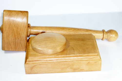 Presentation Mason's Gavel and Block English Oak