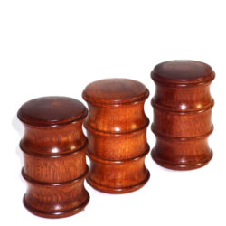 Trio of Mahogany Hammer Head Palm Gavels