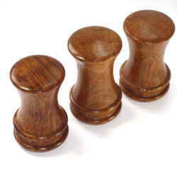 Trio of handmade palm gavels classic English Brown Oak