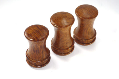 Trio of handmade palm gavels classic English Brown Oak