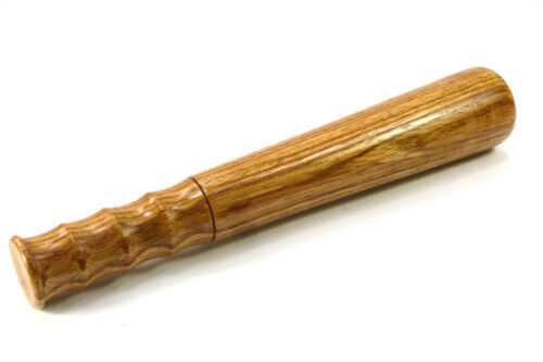 Handmade fishing priest zebrano wood