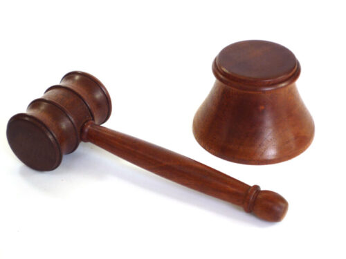 handmade gavel and block mahogany