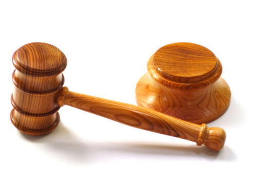 Handmade gavel and block English Yew