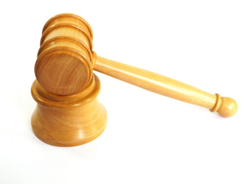 Handmade gavel and block Lemon wood
