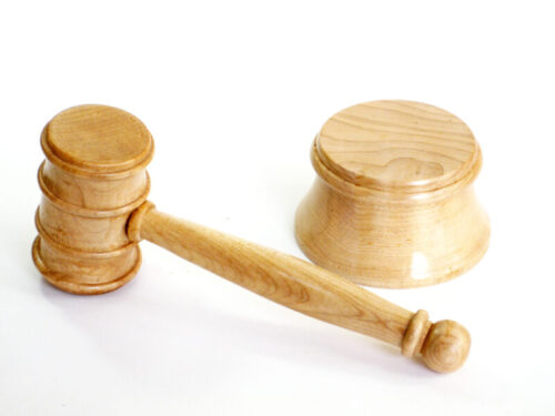 Handmade gavel and block English Sycamore