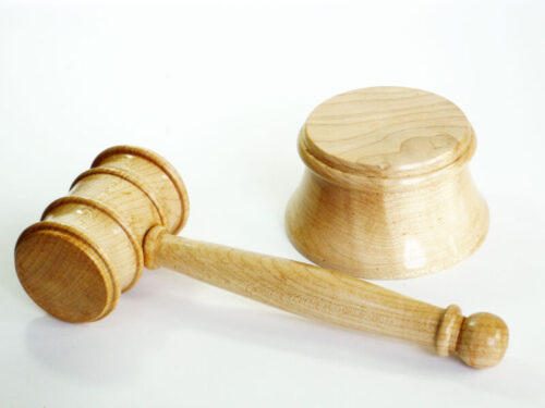Handmada gavel and block English Sycamore