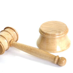 Handmade gavel and block English Sycamore