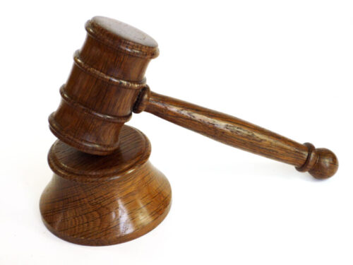 Handmade gavel and block English coffee brown oak