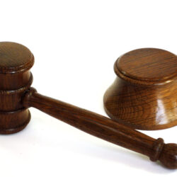 Handmade gavel and block English coffee brown oak