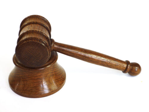 Handmade gavel and block English coffee brown oak