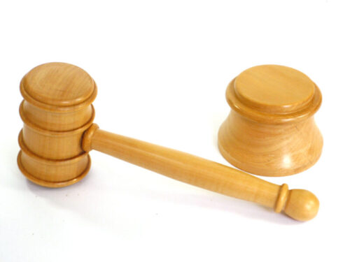 Handmade gavel and block Lemon Wood