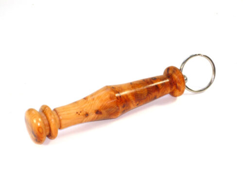 Handmade kubotan keyring English Burr Yew