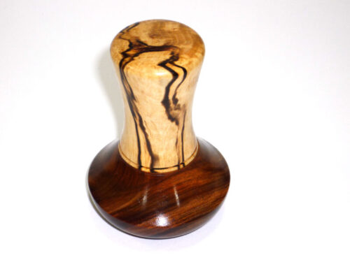 Handmade mini jumbo palm gavel old lignum vitae and English Spalted Beech