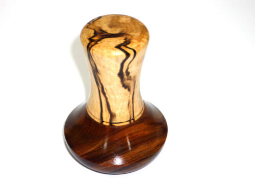 Handmade mini jumbo palm gavel old lignum vitae and English Spalted Beech