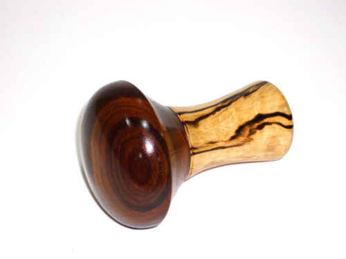 Handmade mini jumbo palm gavel old lignum vitae and English Spalted Beech