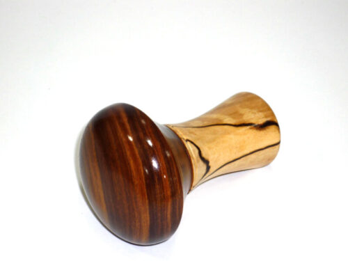Handmade mini jumbo palm gavel old lignum vitae and English Spalted Beech