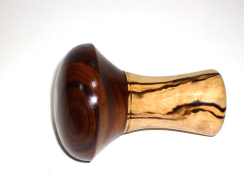 Handmade mini jumbo palm gavel old lignum vitae and English Spalted Beech