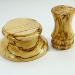 Handmade palm gavel and block English Spalted Beech