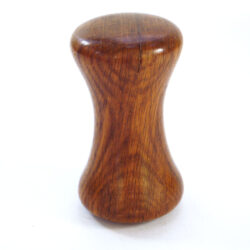 Handmade double headed hourglass palm gavel Brown Oak