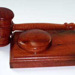 Handmade presentation gavel and block 90 year old Australian Jarrah wood